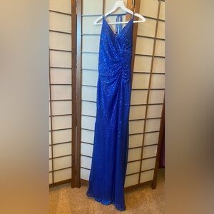 Gorgeous royal blue,sequin mermaid style evening dress